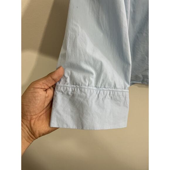 SKIMS Cotton Poplin Sleep Shirt Spa Button Up Long Sleeve M Pajama Minimalist - Picture 4 of 16